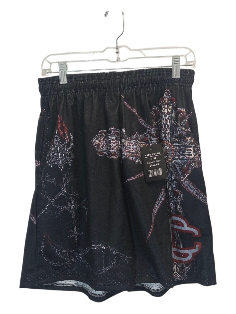 Corrupted Creative Men's Capsule One Black Mesh Graphic Shorts NWT Size 2XL